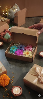 Creostyle | Fluffy Fun Hair Accessories & Flower Soap Gift Box - Premium Hamper