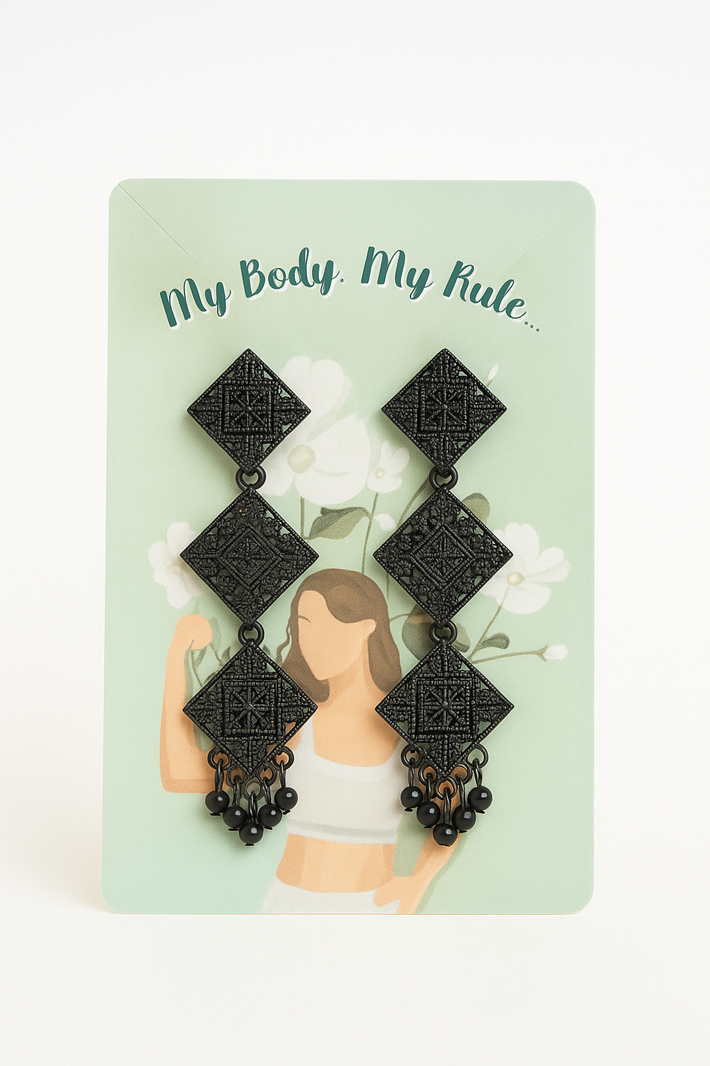 Creostyle Black Oxidised Earrings – Traditional & Stylish Ethnic Jewelry for Women and Girls