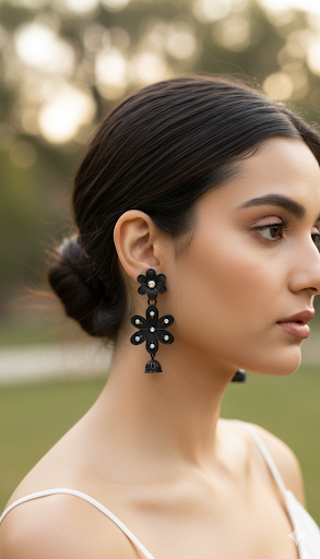 Creostyle Floral Jhumka Earrings | Traditional Ethnic Earrings for Women & Girls | Festive & Wedding Jewelry