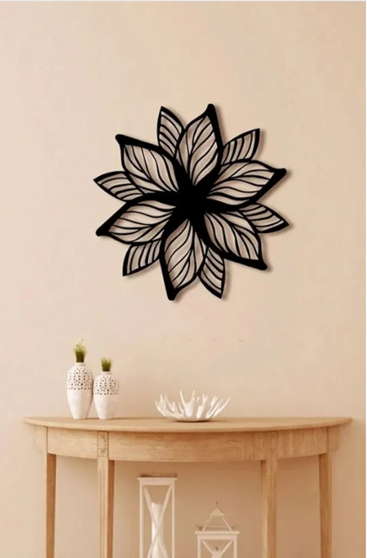 Different World FLOWER Art on Wood Panel, Decorative Wall Hanging for Living Spaces